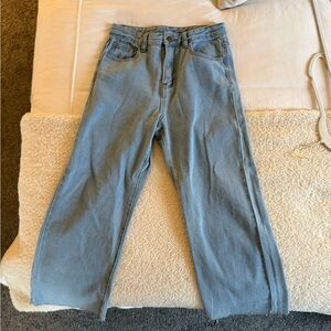 Women's Wide Leg Blue Jeans